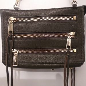 Leather Rebecca Minkoff 5-Zip Crossbody Bag